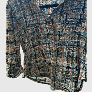 Ava & Grace Colorful Patterned Blouse